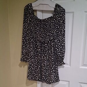 The Impeccable Pig Black and White Polka Dot Tunic